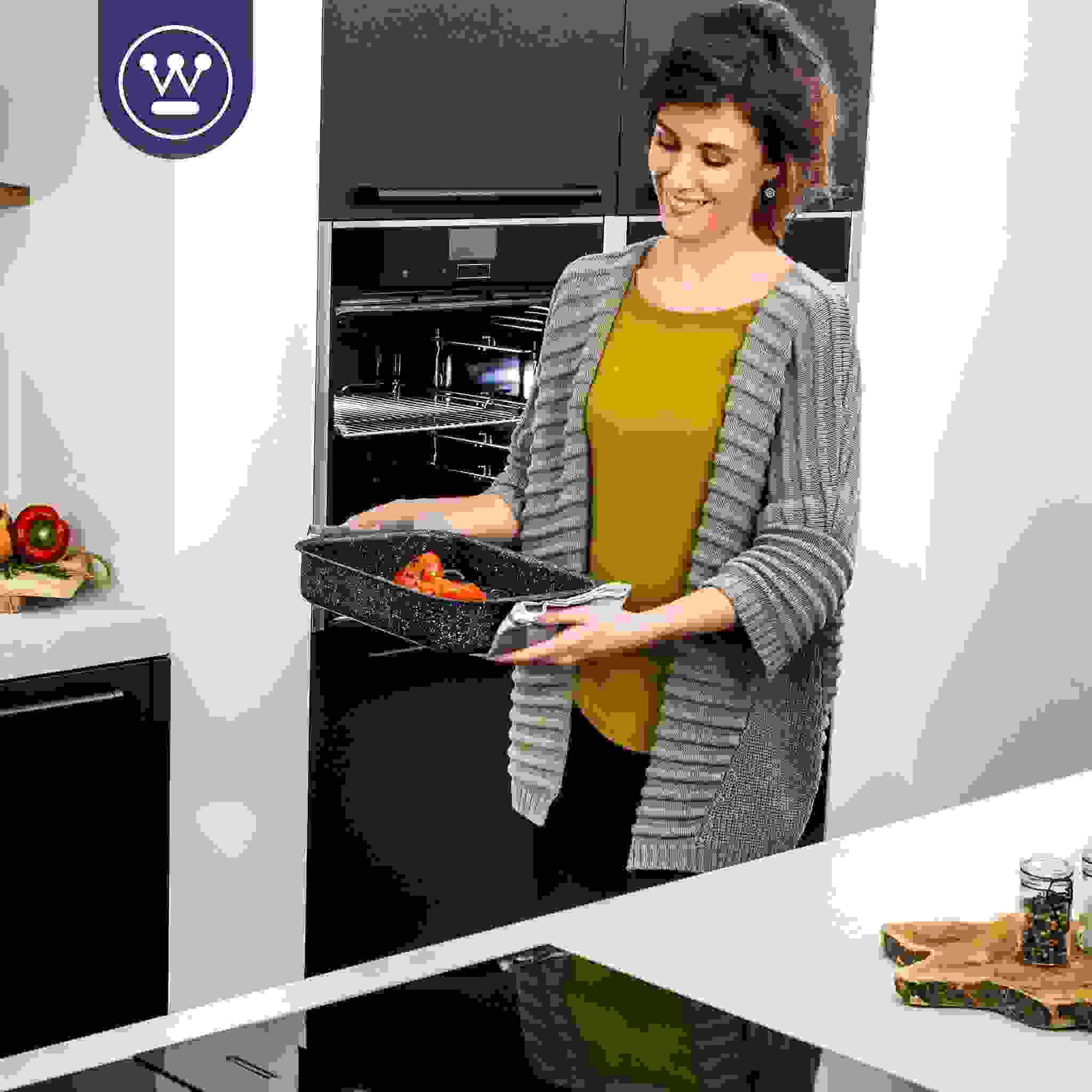 Westinghouse Backofen Backblech Ø30 cm Schwarz Marmor