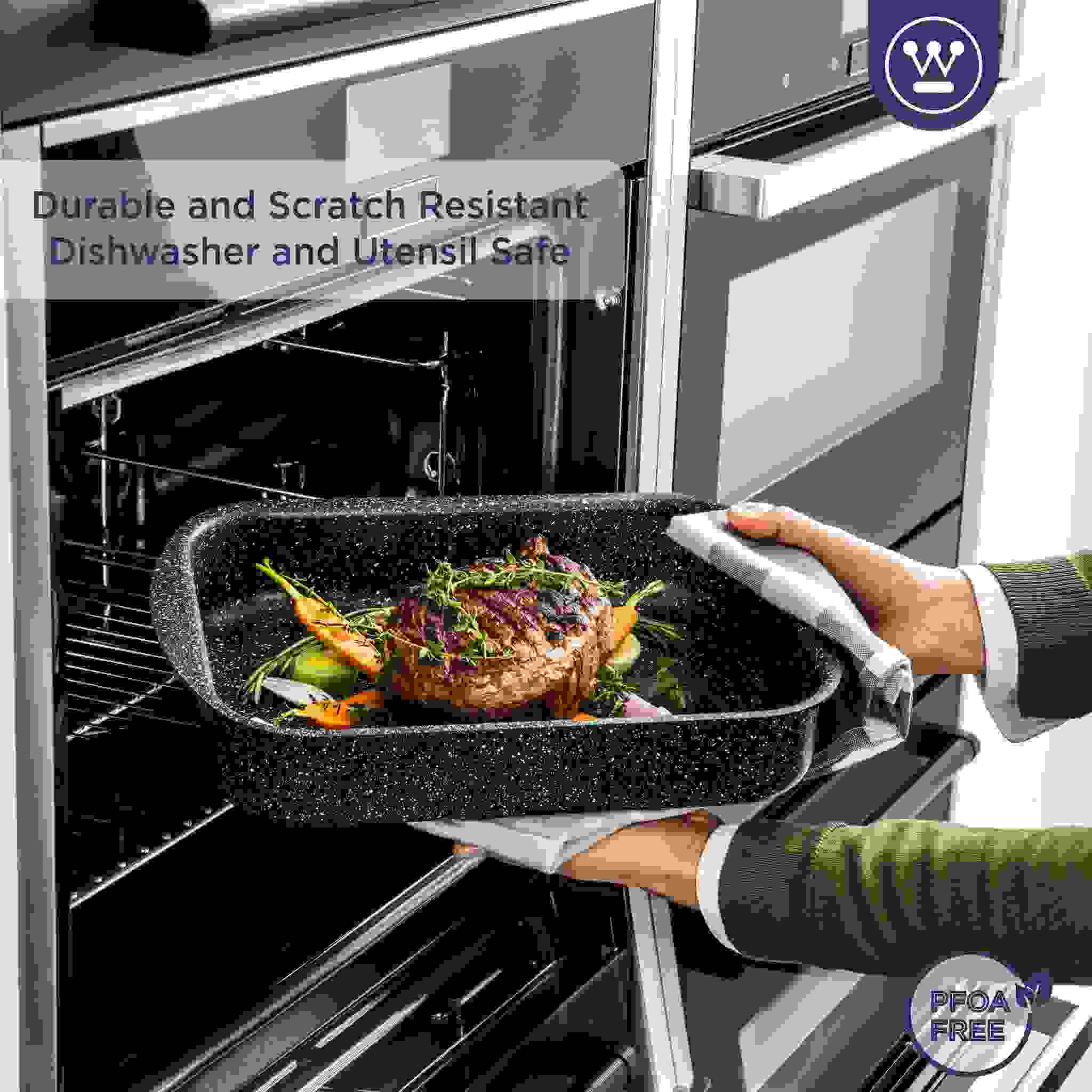 Westinghouse Backofen Backblech Ø35cm Schwarz - 27 x40cm