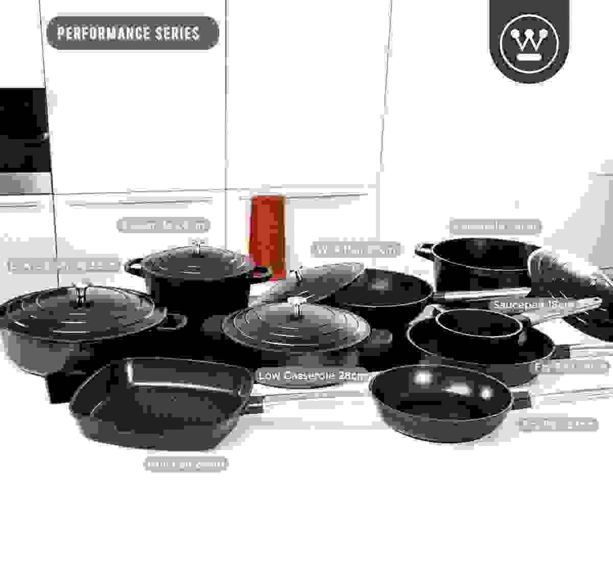 Westinghouse Performance Series Bratpfanne - Backofen geeignet - 24 cm - Schwarz