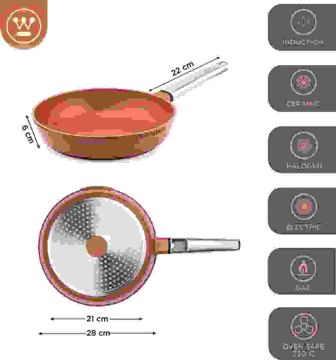 Westinghouse Performance Series Bratpfanne - Backofen geeignet - 28 cm - Orange