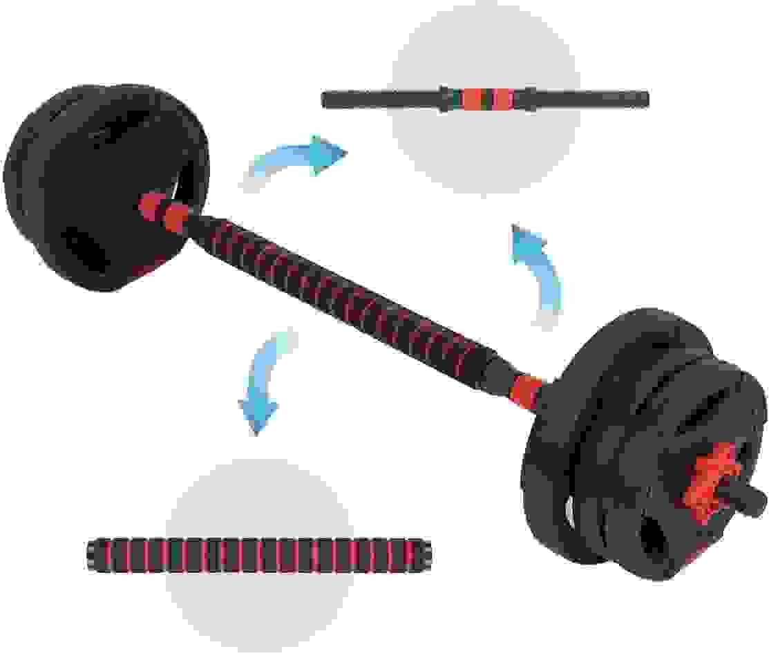 XQ Max 20 kg Kurz- und Langhantel - 3-in-1 - verstellbar