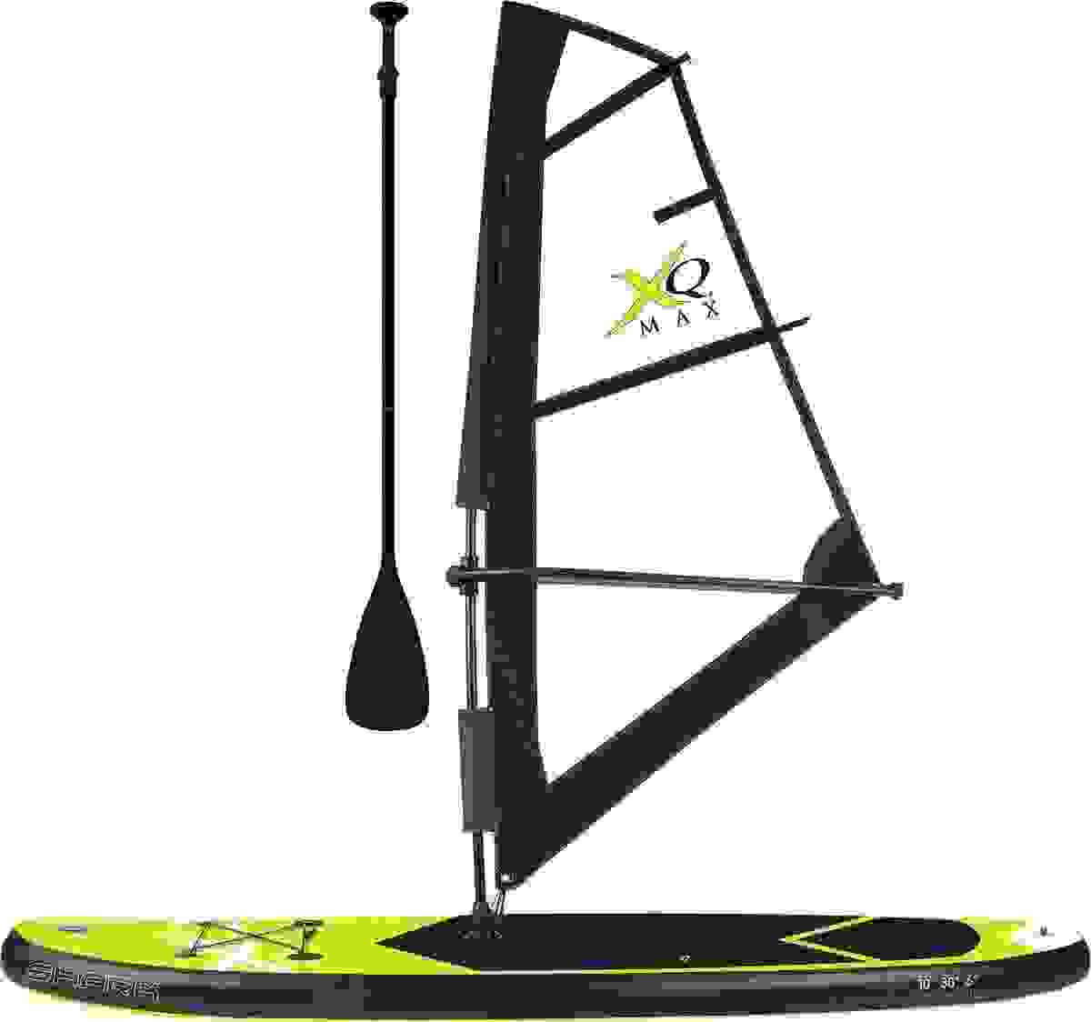 XQ Max Special Edition Windsurf/Sup Board Set - MIT Sup Motor Inkl. Zubehör - Mit Tragetasche - 13-teilig - bis zu 150 kg - 305 cm - Gelb/Schwarz