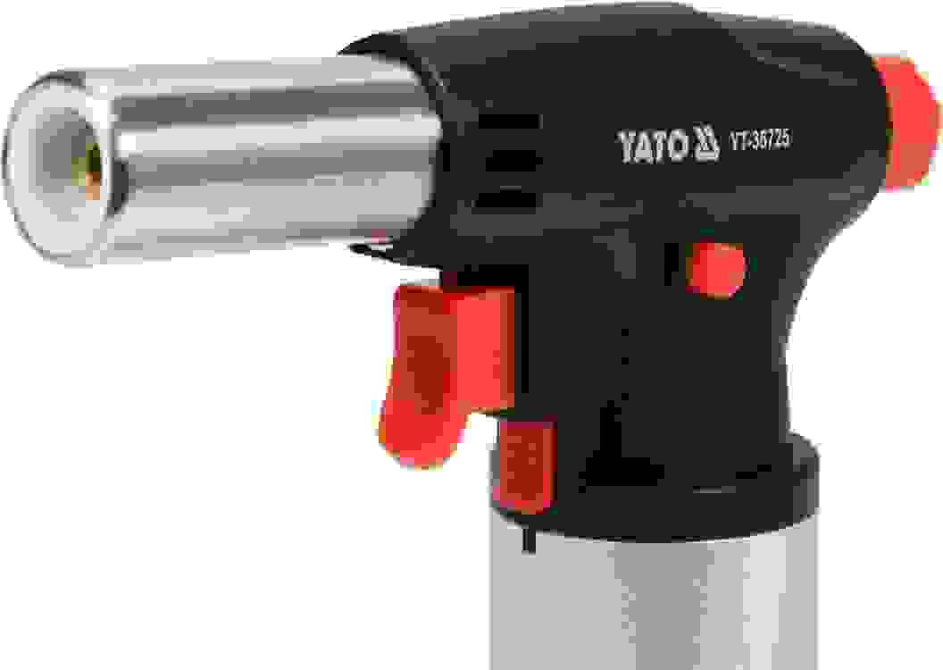 Yato Crème brulee Brenner mit Piezo-Zündung - 200W - mit Sperrfunktion