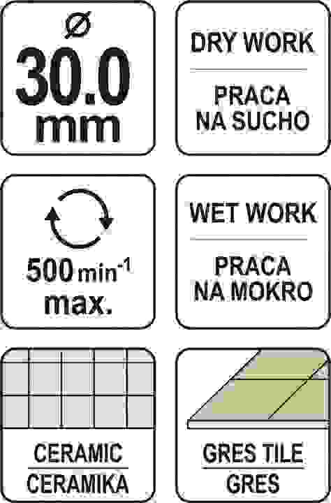 YATO Diamantbohrer - Fliesenbohrer - Ø30 mm