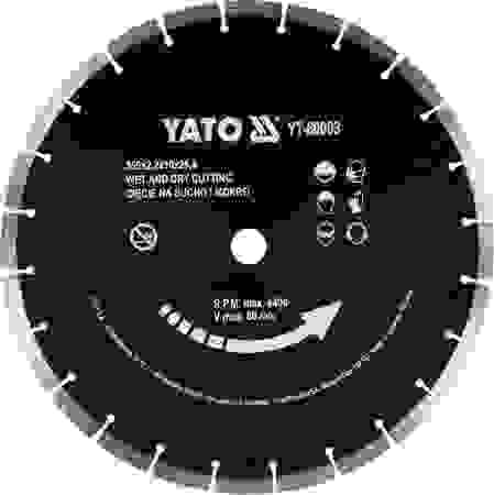 YATO Diamanttrennscheibe - 24T - Durchmesser 350mm - Für alle Betonsägenmarken