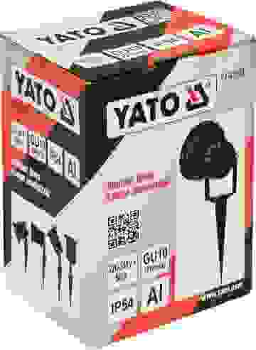 Yato Gartenstrahler GU10 - Schwarz - 35W - Schwenkbarer Kopf