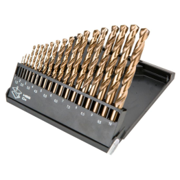 19 tlg. Profi Metallbohrer Set HSS-Co 1.0 - 10,0 mm (1,80 € pro 1 Stück)