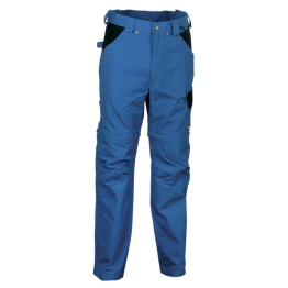 2 in 1 Profi Arbeitshose Cofra Helsinki, 100% Baumwolle blau 46