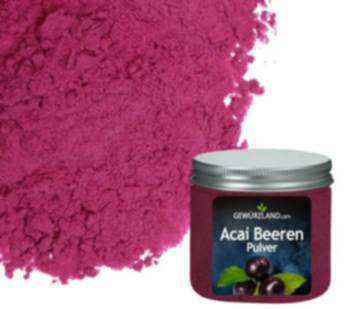 Acai Beeren Pulver, aus echten Beeren hergestellt - Gewürze kaufen