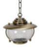 Außenlampe Rund Glas Messing in Antik IP43 Terrasse