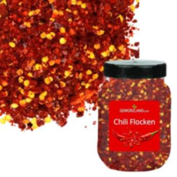 Chili Flocken, Chillies geschrotet, sehr schöne Farbe