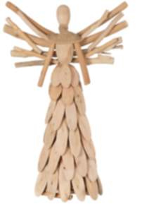 Engel & Schal aus Holz (3 Größen)