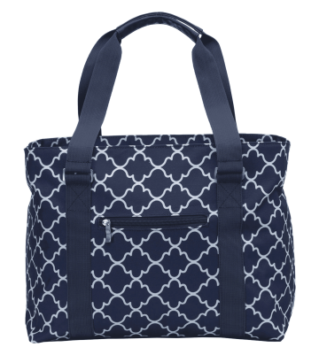 Lattice Blue Tote