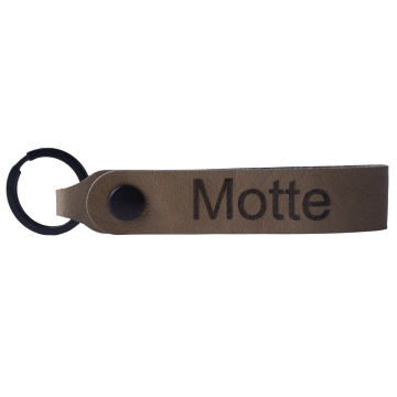 Leder Schlüsselanhänger mit Name Wunschname personalisiert individuell farbig Gravur Beige