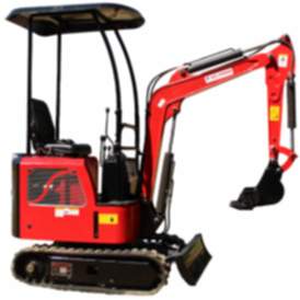 Minibagger mit Kettenantrieb; Dieselmotor & Dach (DKB982)