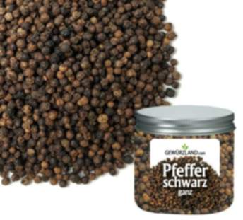 Pfeffer Schwarz ganz
