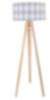 Stehlampe Holz Braun Grau Retro 140cm Wohnzimmer
