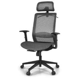 Coast Ergonomic Mains Desk Chair Computerstuhl Drehstuhl auf Rollen 68 x 68 x 114,5-124,5 cm grau