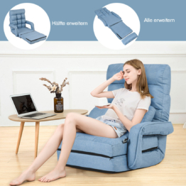 Coast Sofa Bed Lazy Folding Sofa Sleeping fauteuil voor thuis en kantoorblauw