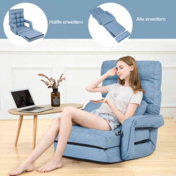 Coast Sofa Bed Lazy Folding Sofa Sleeping fauteuil voor thuis en kantoorblauw