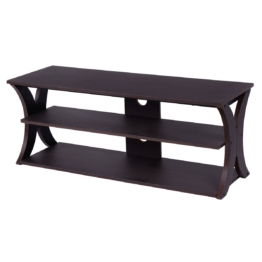 Coast TV-Schrank - Retro Design - Für TVs bis zu 47 Zoll - 3 Ebenen - 140 x 40 x 45 cm - Schwarz