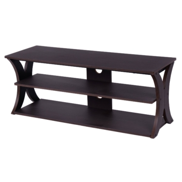 Coast TV-Schrank - Retro Design - Für TVs bis zu 47 Zoll - 3 Ebenen - 140 x 40 x 45 cm - Schwarz