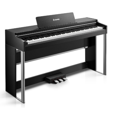 Donner DDP-200 PRO 88 Tasten Hammertastatur gewichtetes Digitalpiano Standard, Schwarz / Klavier