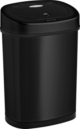 Homra FONIX Sensor Mülleimer Schwarz 40 Liter - Automatischer Soft-Close-Deckel - 40L Design-Mülleimer - Infrarot-Sensor - Mülleimer mit elektrischem Deckel - Sensor-Bedienung - Fingerabdruckfrei - Schmutzabweisend - Schwarzer Küchen- und Büromülleimer