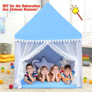 Küste Kinderzelt Spielhaus Kinderspielhaus Prinzessin Prinzessin Kinderspielzelt Blau