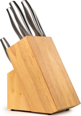 Messerblock ohne Messer - Messerhalter aus Holz von Coninx - Rubberwood Light - Messeraufbewahrungseinheit