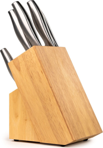 Messerblock ohne Messer - Messerhalter aus Holz von Coninx - Rubberwood Light - Messeraufbewahrungseinheit