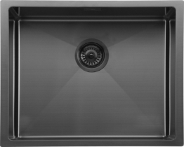 Mizzo Linea Large Spüle 50X40CM - Küchenspüle - Unterbau / Flush-mount / Einbau - Edelstahl / Gun Metal