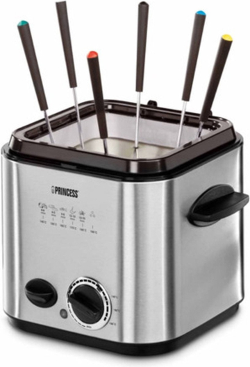 Princess 182611 Mini-Fritteuse und Fondue - heizt schnell auf - Geruchsfilter - Fassungsvermögen 1,2 Liter