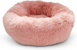 Snoozle Hundekorb - Superweich und luxuriös - waschbar - flauschig - Hundekissen - 60cm - Pink
