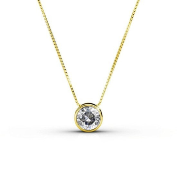 Yolora Damen-Halskette mit Anhänger - 7 farbige Kalpa Camaka Kristalle - 7er Set - Gold - 18K Gelbgold vergoldet - Schmuck - Damen-Halskette Gold - Luxus-Geschenkbox - Geschenkbox - Schöne Geschenkverpackung - Geschenkbox - Geschenkverpackung