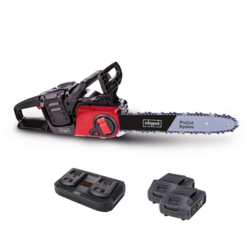 Akku-Kettensäge BCHS350-ProS Duo Scheppach - 40V | 14" Schwert | 33cm Schnittdurchmesser | inkl. 2x 2Ah Akku & Doppelladegerät