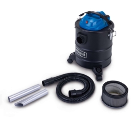 Aschesauger AVC25 Scheppach - 1300W / 20 kPa | 20L Behälter | 1,5m feuerfester Schlauch | inkl. Fahrvorrichtung & Zubehör - für Kamin, Grill, Holzofen