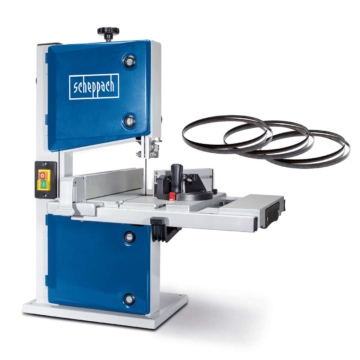 Bandsäge HBS30 scheppach - 350W | 230V | Durchlasshöhe/-breite: 80 mm / 200 mm | inkl. 3 Sägebänder