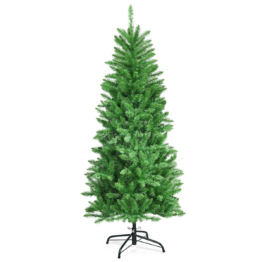 Coast 150 cm hoher beleuchteter künstlicher Bleistift-Weihnachtsbaum mit warmweißer Glühbirne grün