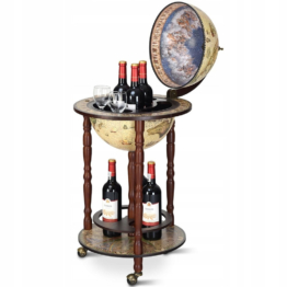 Globe Bar Minibar Globe Weinregal - mit Rädern