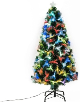 HOMdotCOM Weihnachtsbaum 1,2 m mehrfarbige Lichteffekte