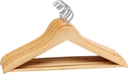 Kleiderbügel - 8 Stück - mit Stange für Hosen - Holz