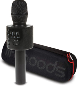 LifeGoods Karaoke-Mikrofon - Bluetooth - Drahtlos - mit Lautsprecher - Schwarz