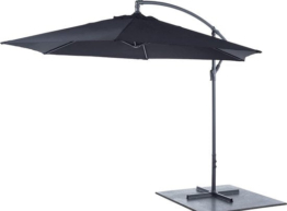 Lifetime Garden Schwimmender Sonnenschirm - Sonnenschirm - 300 x 300 x 245 CM - Einstellbar - Schwarz
