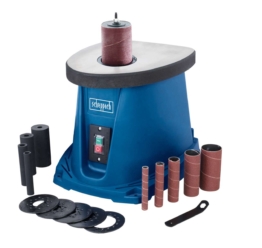 Oszillierender Spindelschleifer OSM100 Scheppach - 450W | 16mm Hub | Spindel-Ø 12,7mm | mit Zubehör