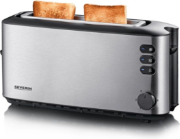 Severin AT 2515 - Toaster - Langschlitz - 2 Scheiben - Gebürsteter Edelstahl