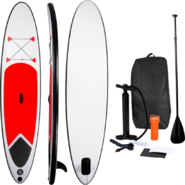 SUP Board Aufblasbar Rot/Weiß
