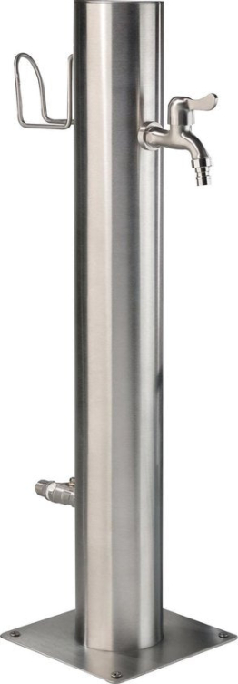 Westfalia Wasserwelten Wassersäule Edelstahl - zwei Ablassventile - inklusive Schlauchhalter