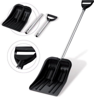All Ride Schneeschaufel - Leicht zu demontieren - Kunststoff - 94 cm - Schwarz