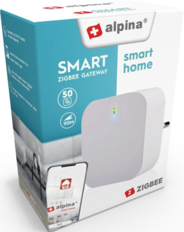 alpina Smart Home - Smart Zigbee Gateway - 230V - Anschluss von bis zu 50 Smart Devices - Plug-In System - Energieeffizient